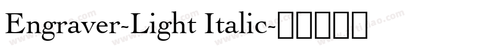 Engraver-Light Italic字体转换